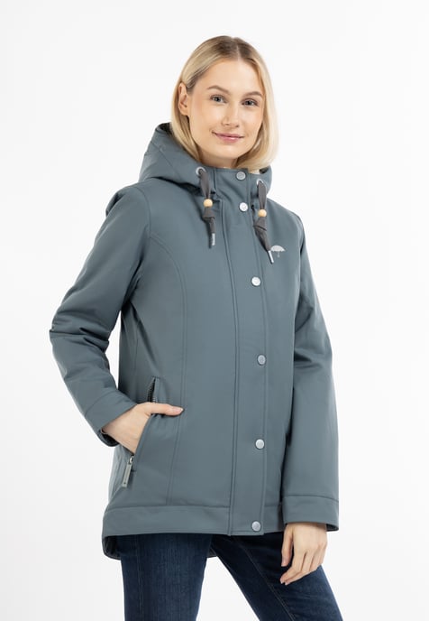 Schmuddelwedda Winterjacke aus recyceltem Polyester Damen blaugrau - Image 3