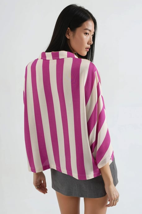 Relaxed Fit Gestreiftes Button-Up Hemd - Image 3