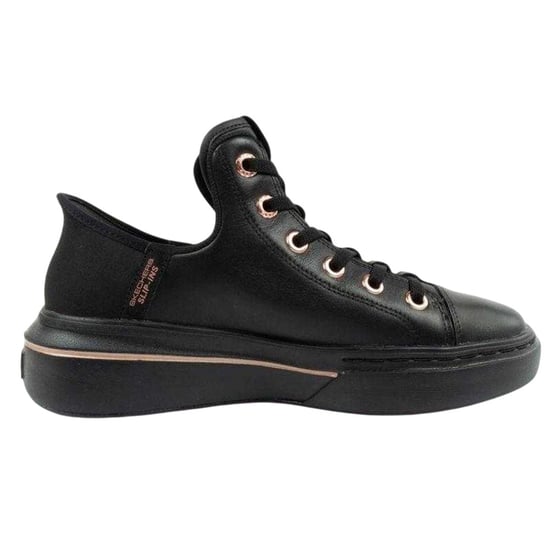 Skechers - Logo Sneaker für Damen, Leder, Zum Reinschlüpfen (Schwarz) - Image 1