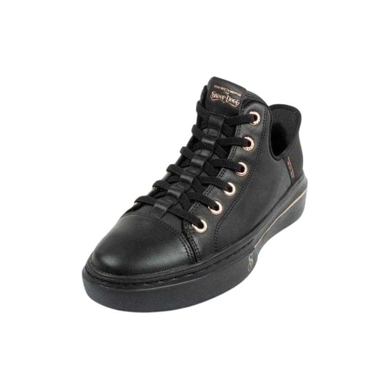 Skechers - Logo Sneaker für Damen, Leder, Zum Reinschlüpfen (Schwarz) - Image 4