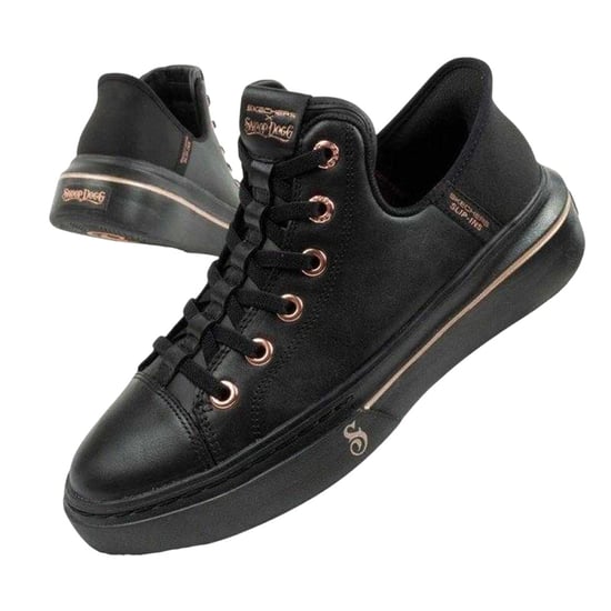 Skechers - Logo Sneaker für Damen, Leder, Zum Reinschlüpfen (Schwarz) - Image 5