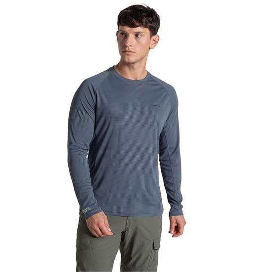 Craghoppers - T-Shirt für Herren, Nosilife, SolarShield+, Langärmlig (Dunkles Zinngrau) - Image 3