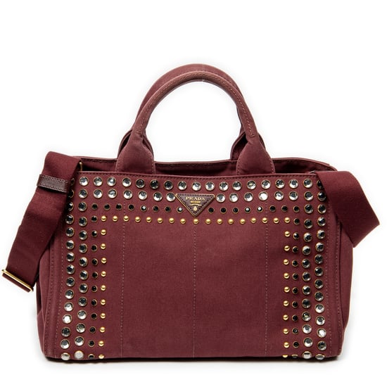 Medium Rhinestone Canapa Tote Schultertasche - Image 1