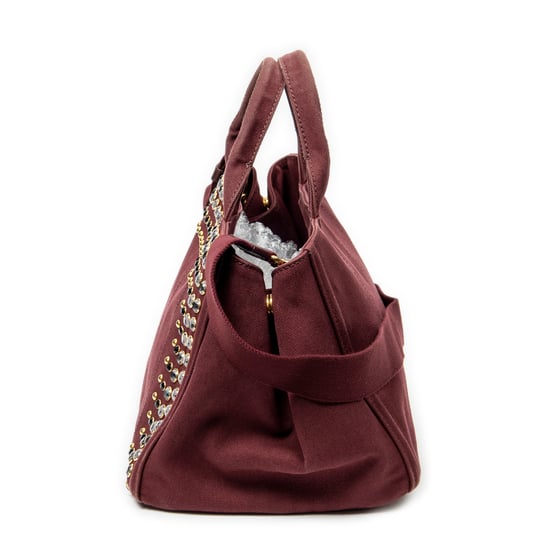 Medium Rhinestone Canapa Tote Schultertasche - Image 3