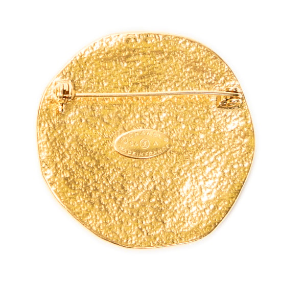 CC Round Sun Brooch Pin Brosche - Image 3