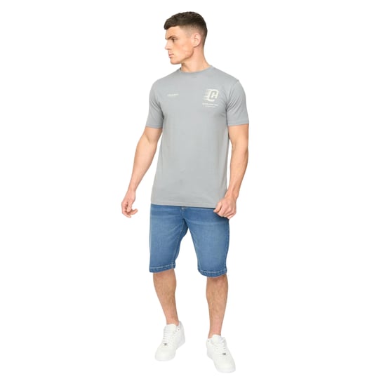 Crosshatch - "Morville" T-Shirt für Herren, Baumwolle (Stahlblau) - Image 3