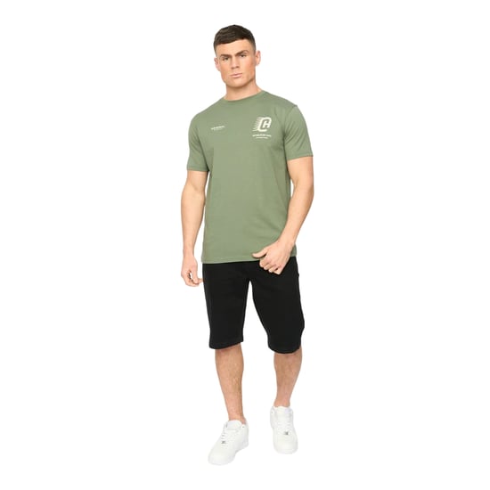 Crosshatch - "Morville" T-Shirt für Herren, Baumwolle (Oliv) - Image 3