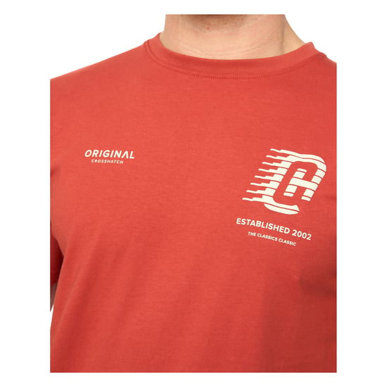 Crosshatch - "Morville" T-Shirt für Herren, Baumwolle (Rot) - Image 2