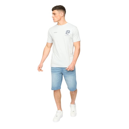 Crosshatch - "Morville" T-Shirt für Herren, Baumwolle (Hellblau) - Image 3