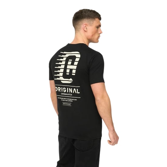 Crosshatch - "Morville" T-Shirt für Herren, Baumwolle (Schwarz) - Image 2