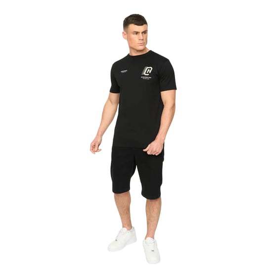 Crosshatch - "Morville" T-Shirt für Herren, Baumwolle (Schwarz) - Image 3
