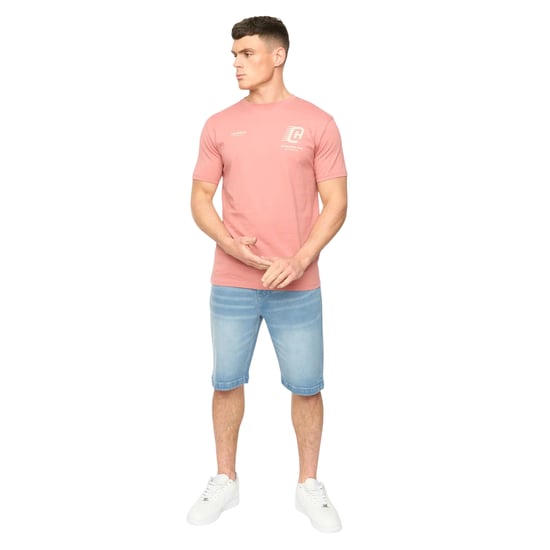 Crosshatch - "Morville" T-Shirt für Herren, Baumwolle (Pink) - Image 3