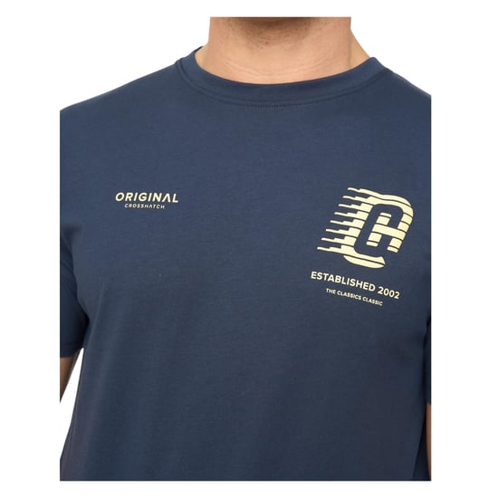 Crosshatch - "Morville" T-Shirt für Herren, Baumwolle (Marine) - Image 2