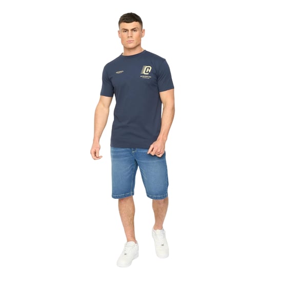Crosshatch - "Morville" T-Shirt für Herren, Baumwolle (Marine) - Image 3