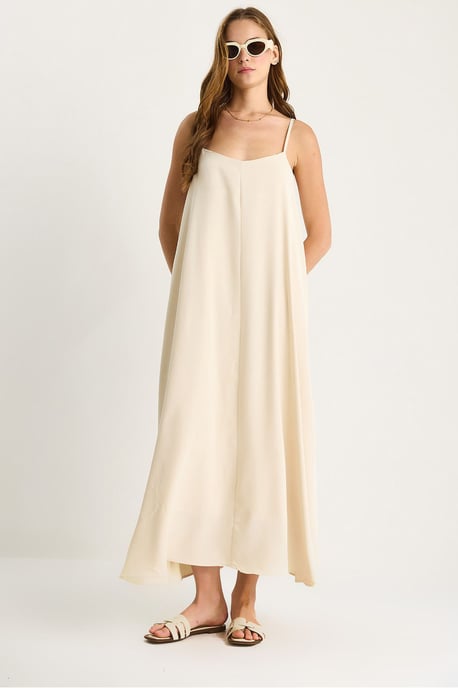 Maxi V-Ausschnitt Kleid - Image 1