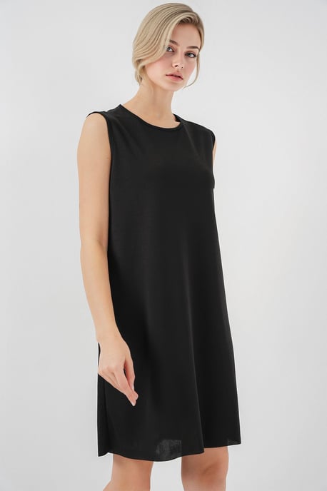 Lockeres Midi-Kleid mit Rundhalsausschnitt - Image 3