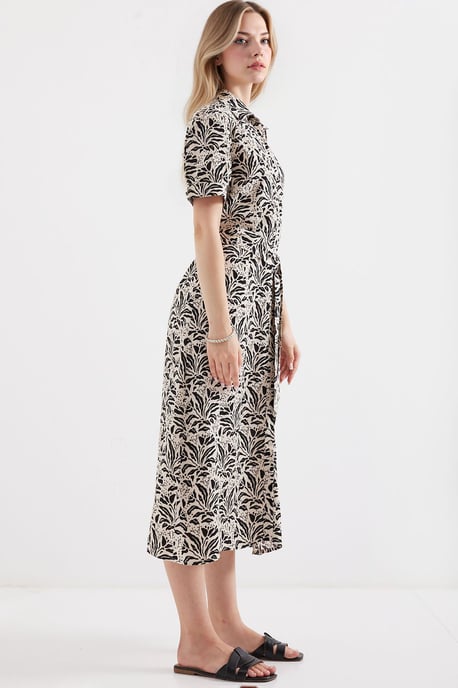Gemustertes Midi-Hemdkleid - Image 2