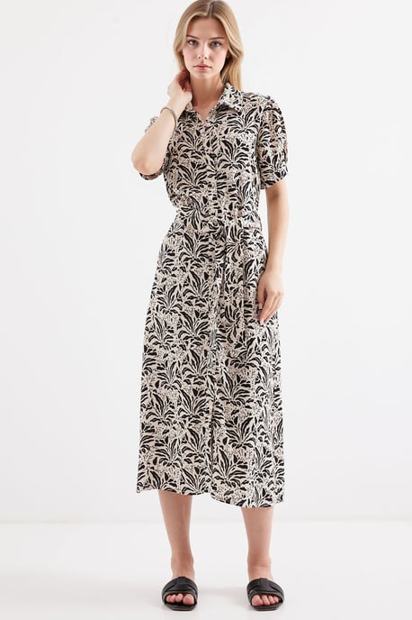 Gemustertes Midi-Hemdkleid - Image 4