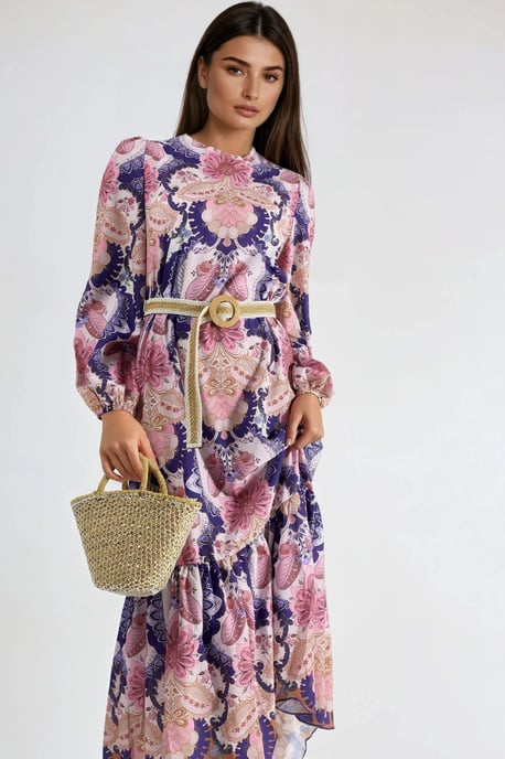 Gepolstertes Midikleid mit Paisleymuster - Image 2