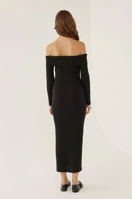 Schulterfreies Midi-Kleid - Image 4