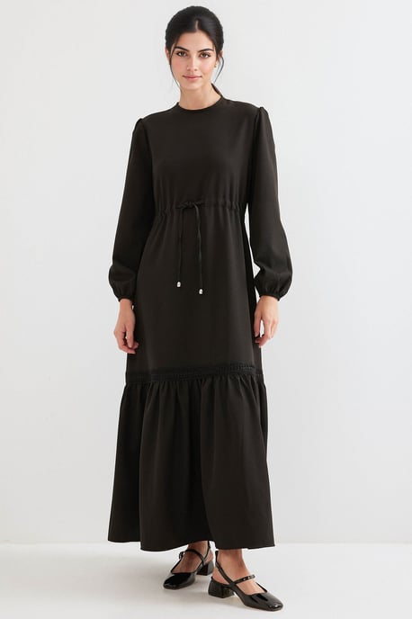 Maxikleid mit Schleife und Zugband - Image 1