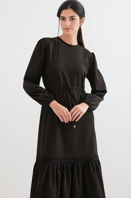 Maxikleid mit Schleife und Zugband - Image 3