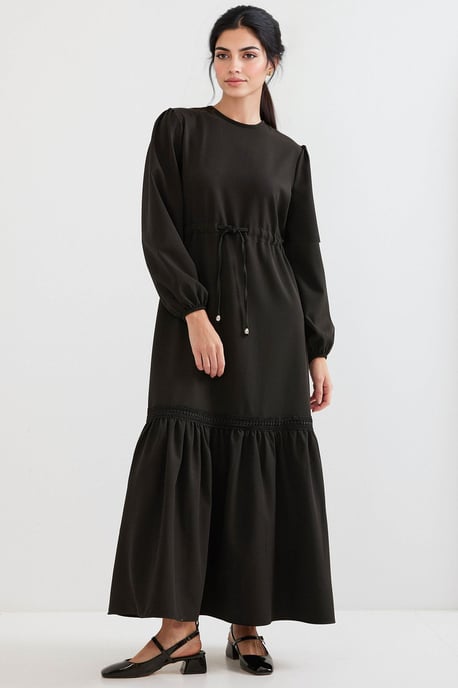 Maxikleid mit Schleife und Zugband - Image 4