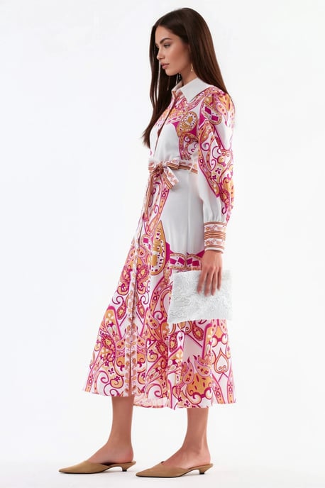 Maxikleid mit Paisleymuster und Gürtel - Image 2