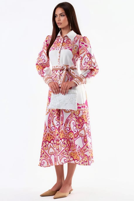 Maxikleid mit Paisleymuster und Gürtel - Image 4