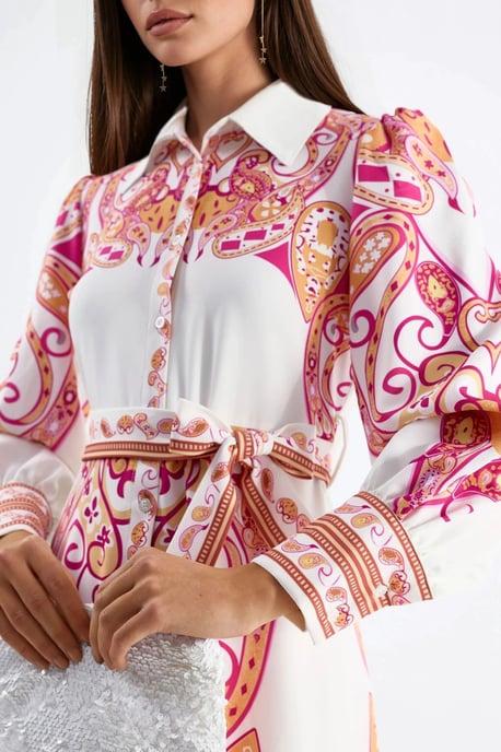 Maxikleid mit Paisleymuster und Gürtel - Image 6