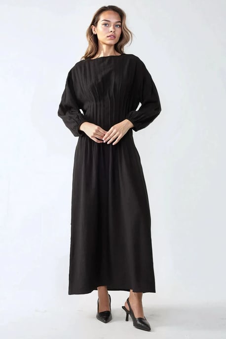 Langärmliges Maxikleid mit Rundhalsausschnitt - Image 2