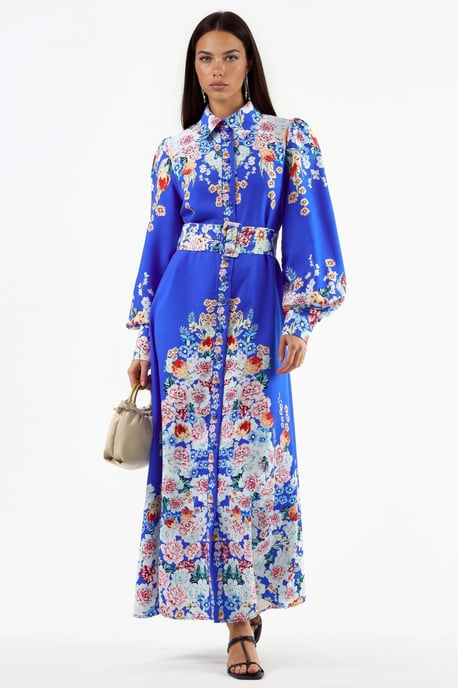 Floral Maxikleid mit Knopfverschluss - Image 2