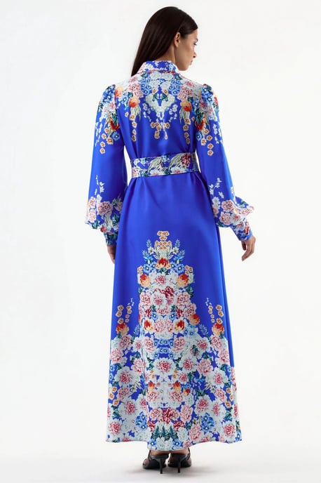 Floral Maxikleid mit Knopfverschluss - Image 4