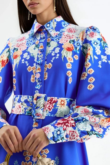 Floral Maxikleid mit Knopfverschluss - Image 6