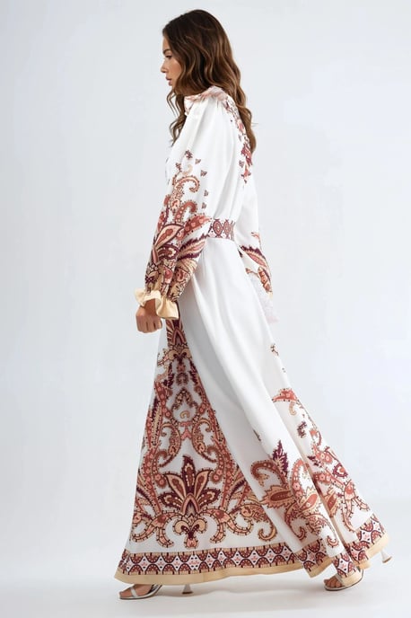 Maxikleid mit Paisleydruck und Bindedetail - Image 2