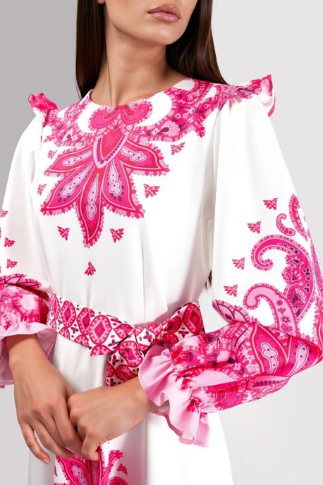 Maxikleid mit Paisleymuster und Bindedetail - Image 6