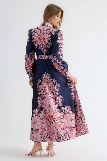 Maxikleid mit Paisley-Druck und Bindegürtel - Image 4