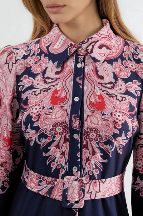 Maxikleid mit Paisley-Druck und Bindegürtel - Image 6