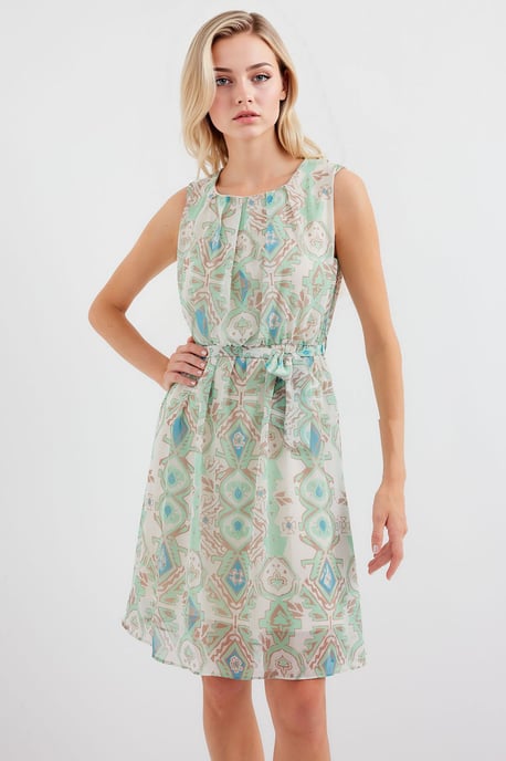 Minikleid mit Bindeband und Schleifendetail - Image 2