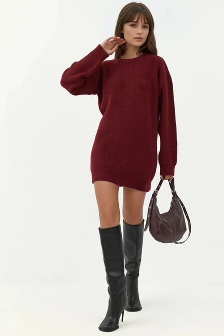 Strick-Minikleid mit Rundhalsausschnitt - Image 2