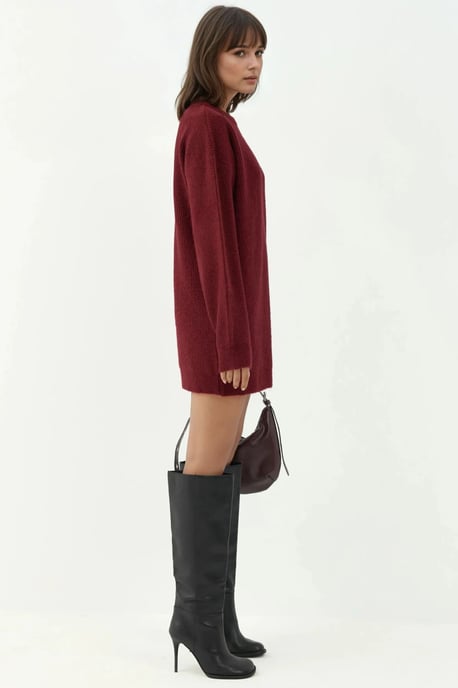 Strick-Minikleid mit Rundhalsausschnitt - Image 3
