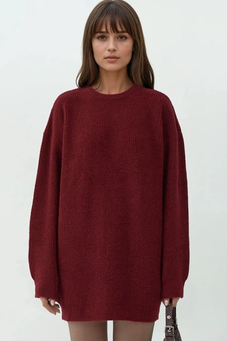 Strick-Minikleid mit Rundhalsausschnitt - Image 6