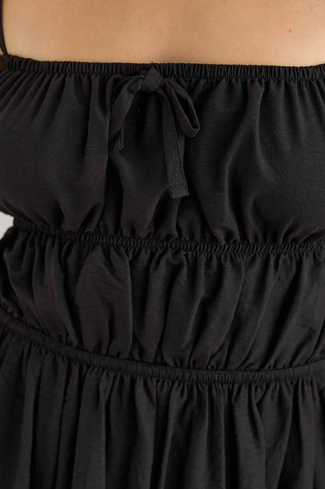Knot-Detail Baumwoll-Minikleid - Image 5
