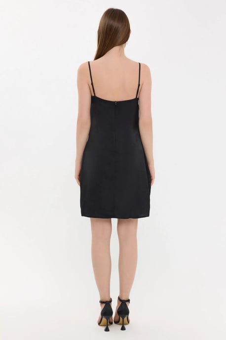 Spaghetti-Träger Mini-Kleid mit Knotenverschluss - Image 4