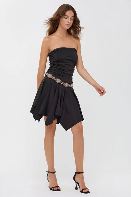 Ärmelloses asymmetrisches Jersey-Minikleid - Image 2