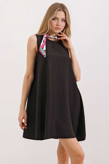 Leinen Mischgewebe A-Linien Mini-Kleid - Image 1