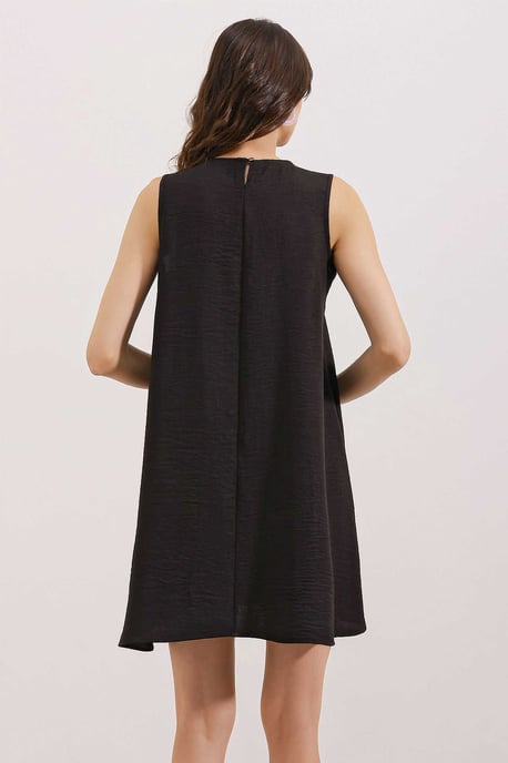 Leinen Mischgewebe A-Linien Mini-Kleid - Image 4