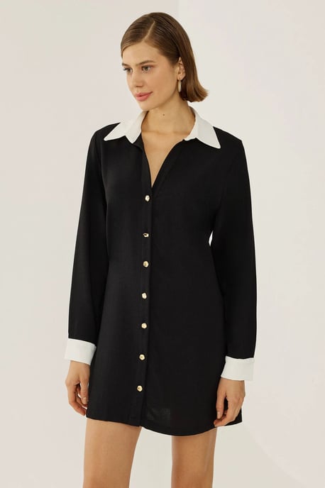 Knopfleisten-Hemdblusenkleid - Image 1