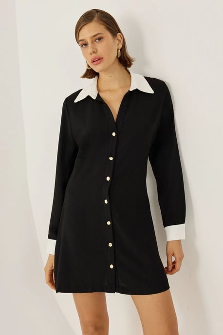 Knopfleisten-Hemdblusenkleid - Image 2