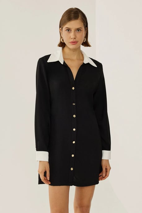 Knopfleisten-Hemdblusenkleid - Image 3